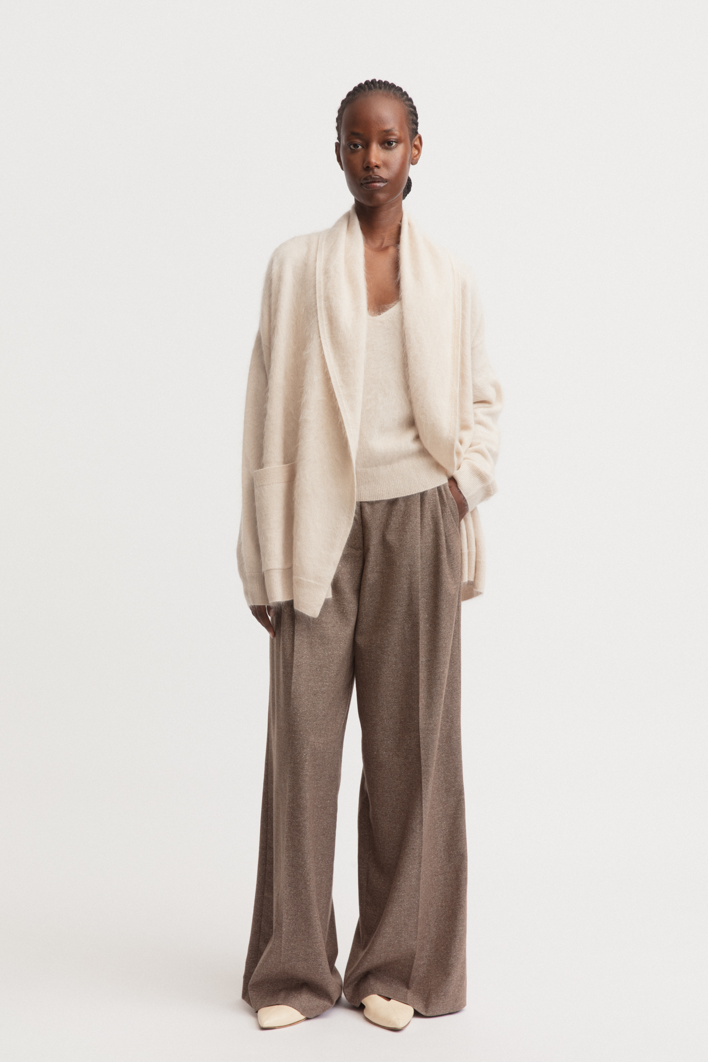 Brushed Cashmere Cardigan