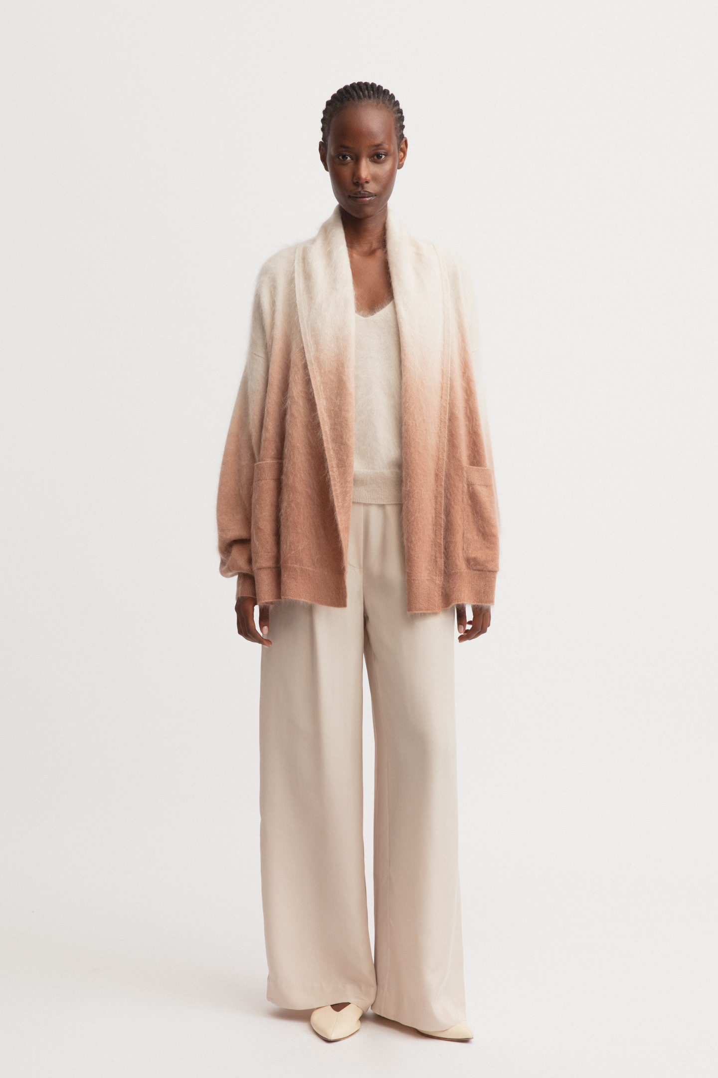 Brushed Cashmere Cardigan